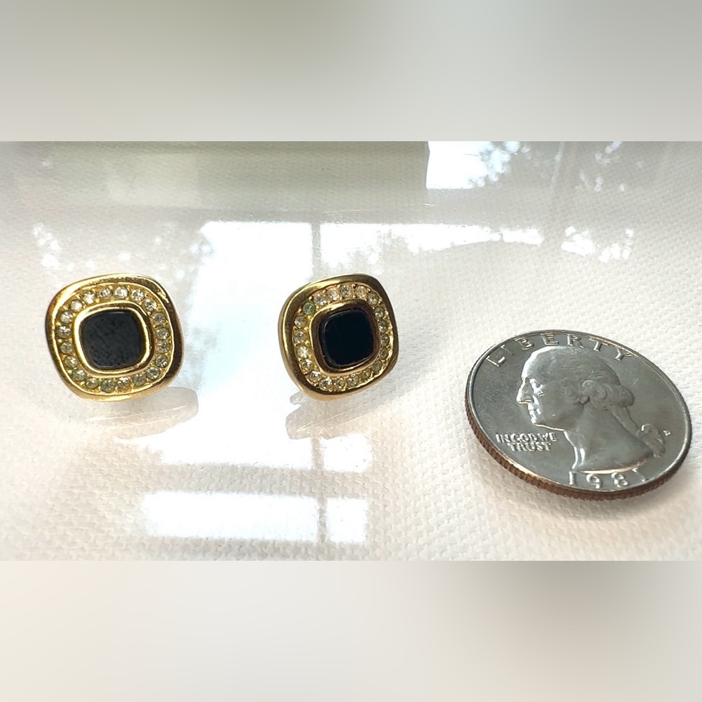 Christian Dior authentic vintage 90s classic signed earrings - Picture 5 of 9